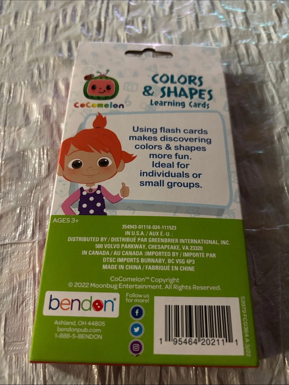 Colors & Shapes Flash Cards - White/Blue